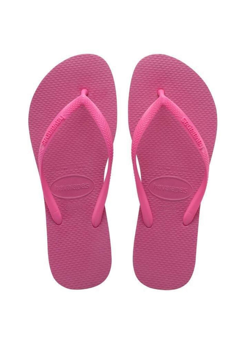 HAVAIANAS SLIM FC WOMENS SANDALS SIZE 9, COLOR: PINK FLUX